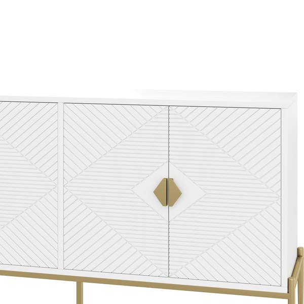 Sideboard Apneumone Weiß - Holzwerkstoff - 40 x 80 x 162 cm