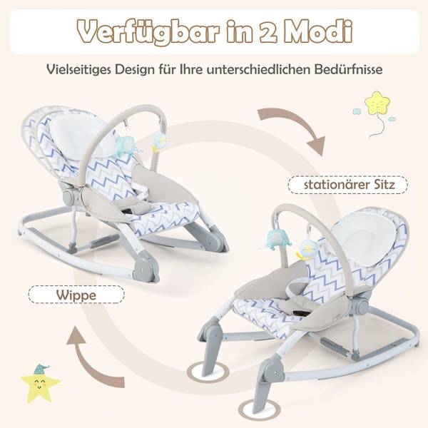 Babywippe NO32452 Grau - Metall - 43 x 59 x 82 cm