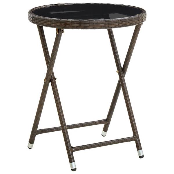 Beistelltisch 3005010-2 Braun - Klarglas - Polyethylen - 60 x 75 x 60 cm
