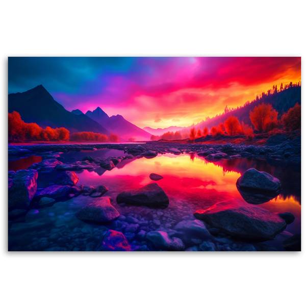 Wandbild himmel in den bergen 100 x 70 cm