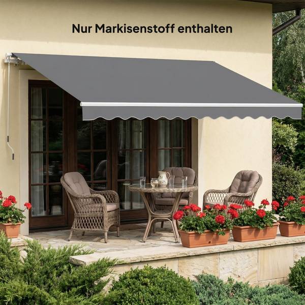 Markiesdoek 840-288V00CG grijs - textiel - 250 x 25 x 337 cm