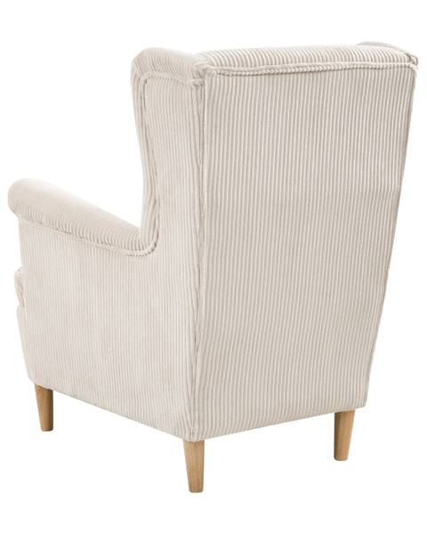 Oorfauteuil ABSON beige - bruin - natuurvezel - 64 x 100 x 65 cm