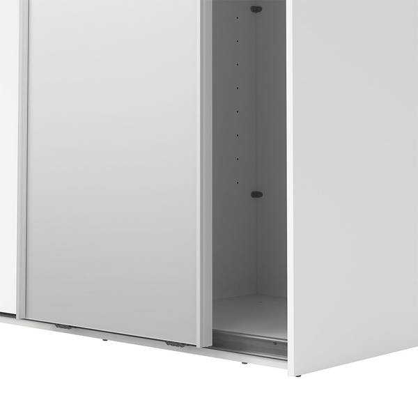 Kledingkast Como wit - plaatmateriaal op houtbasis - textiel - 119 x 221 x 67 cm