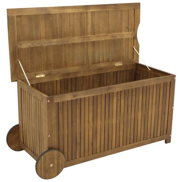 Auflagenbox NAVARRA Braun - Akazie - 124 x 63 x 54 cm