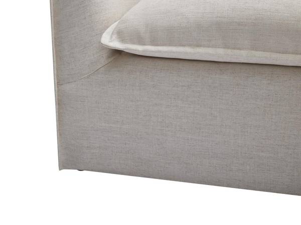 Sofa ohne Schlafmöglichkeit PENIOLA Beige - Weiß - Textil - 260 x 97 x 165 cm