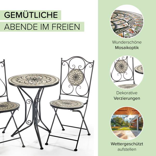 Sitzgruppe METALLGROUP Set4 Schwarz - Metall - Tiefe: 0 cm