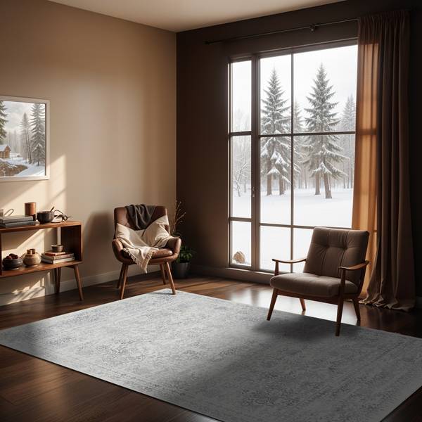Kurzflorteppich OTTAWA Grau - 200 x 275 cm