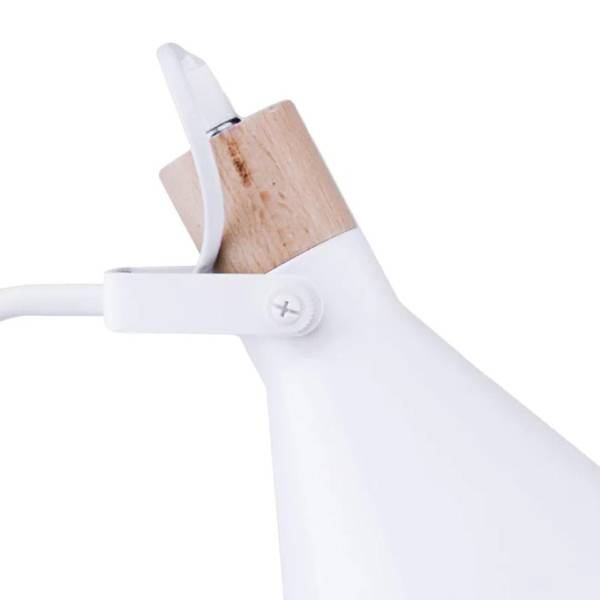 Tischlampe CORTODI Weiß - Holzwerkstoff - Metall - 18 x 53 x 18 cm