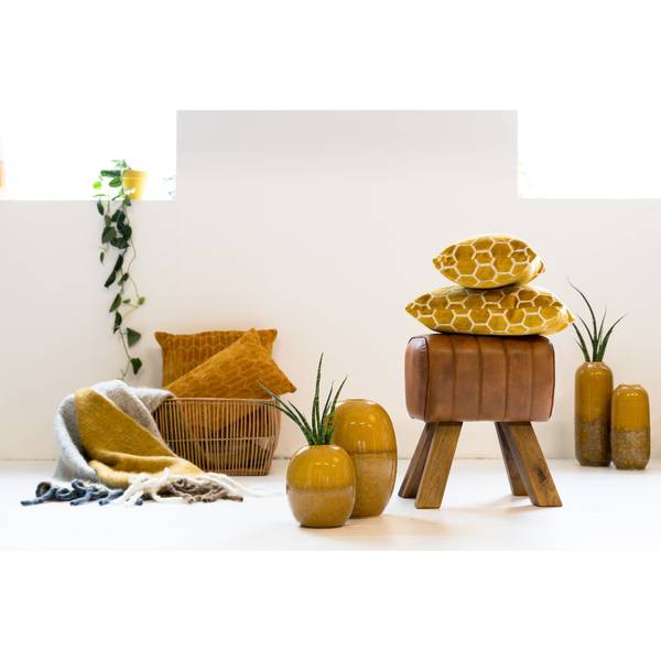 Hocker Ramy Braun - Holzwerkstoff - 31 x 46 x 40 cm
