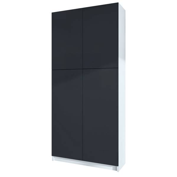 Aktenschrank Elona M1 Schwarz - Weiß