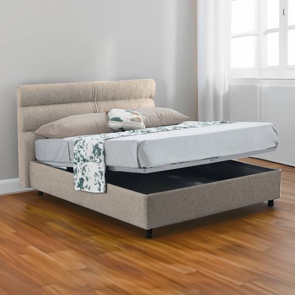 Einzelbett Brivio Grau - Metall - 137 x 116 x 218 cm
