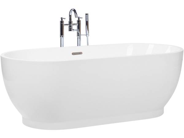 Baignoires autoportantes LEVERA Argenté - Blanc - Textile - 78 x 60 x 78 cm