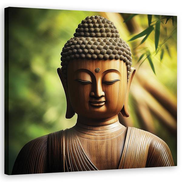 Tableau déco statue de bouddha zen 40 x 40 cm