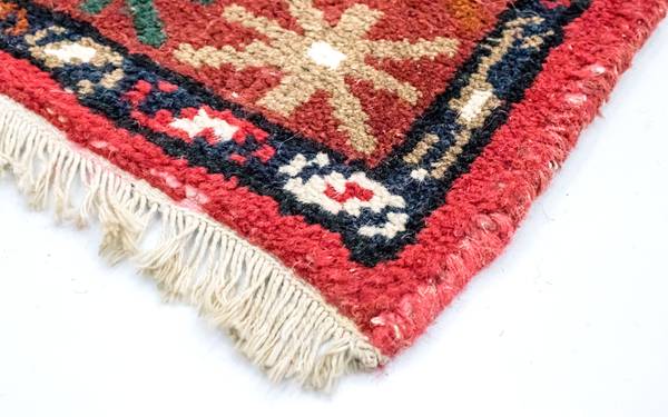 Handgeknüpft Kurzflorteppiche Rot - Wolle - 90 x 1 x 160 cm