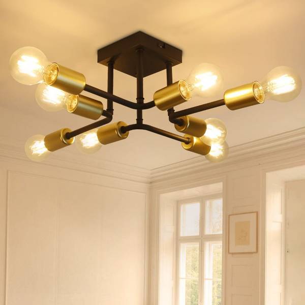 Deckenleuchte Zixnix E27 Schwarz - Eisen - 48 x 16 x 49 cm