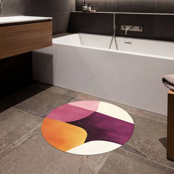 BADEMATTE Formen Microfaser - 70 x 70 x 1 cm