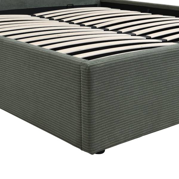 Bett MIA Grün - Massivholz - 215 x 88 x 170 cm