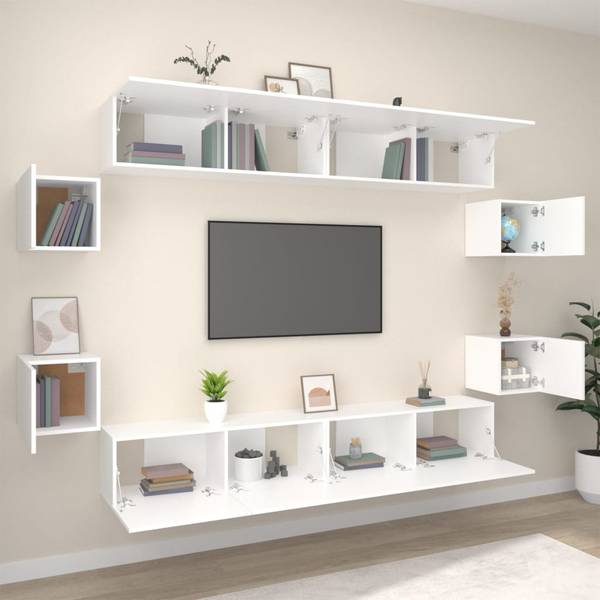 TV-Schrank 8er Set D711 Weiß