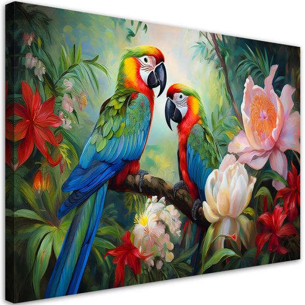 Canvas schilderij Vogels 60 x 40 cm