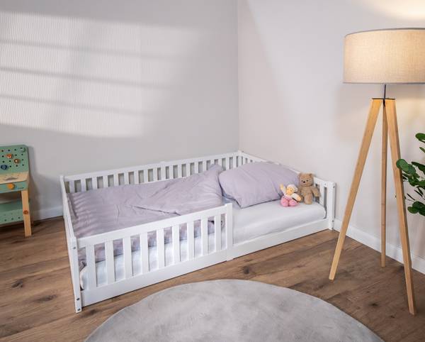 Boden-/Hausbett 101026 Weiß - Massivholz - 140 x 161 x 200 cm