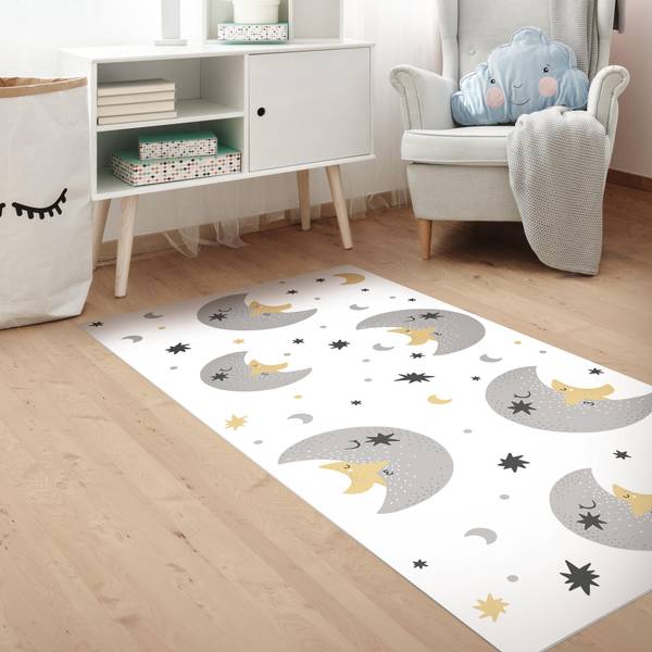 Skandinavischer Mond und Stern 140 x 280 cm