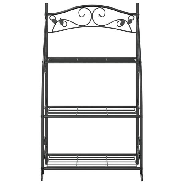 Blumenregal 319353 Schwarz - Stahl - 30 x 96 x 56 cm