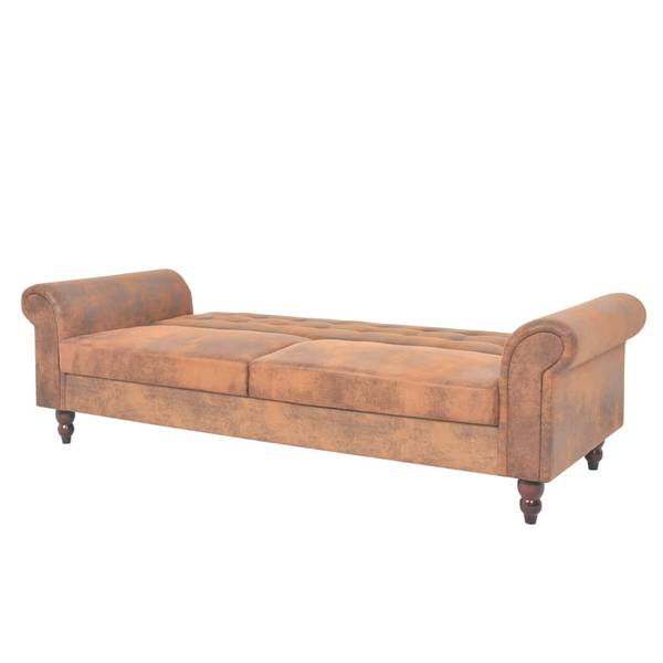 2-Sitzer-Sofa 245584 Braun - Kunstleder - 196 x 59 x 196 cm