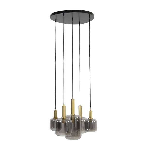 Suspension Lekar Marron - Verre clair - 66 x 80 x 66 cm