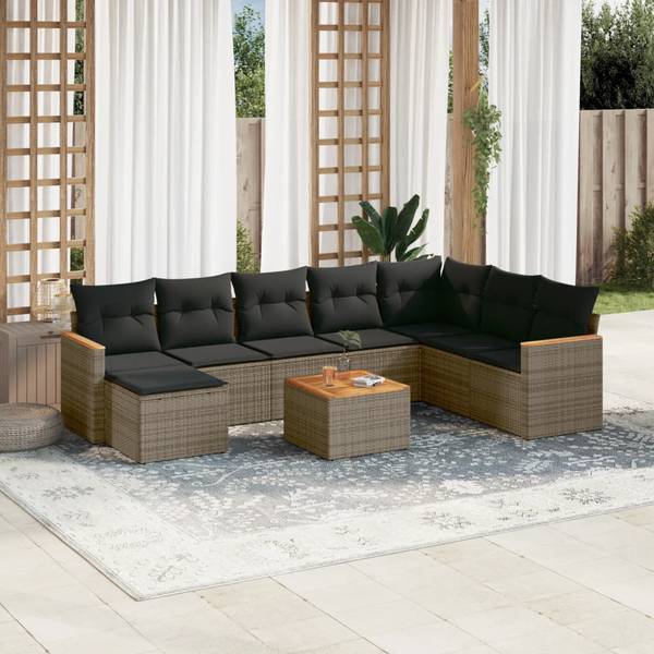 Loungeset 3035950-2 (9-delig) grijs