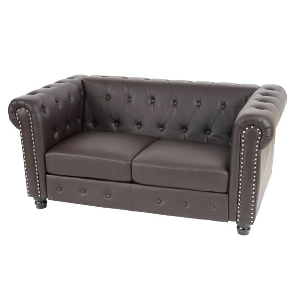 Luxe 2-zitsbank Edinburgh bruin