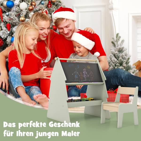 Easel-Set TK32491SZDE Grün - Holzwerkstoff