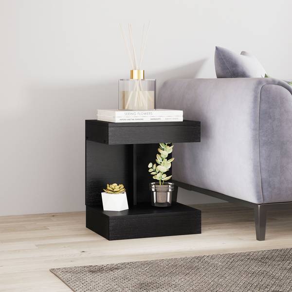 Nachttisch 831-935V90BK Schwarz - Holzwerkstoff - 30 x 46 x 40 cm
