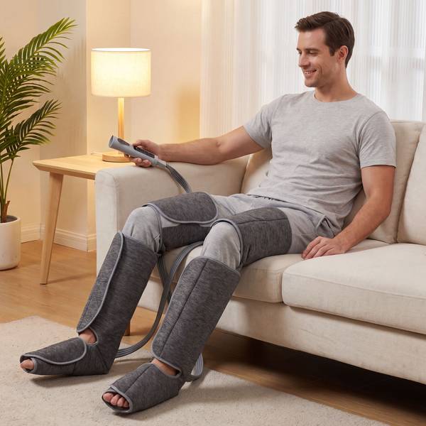Beinmassagegerät 700-202V90GY Grau - Textil - 77 x 12 x 96 cm