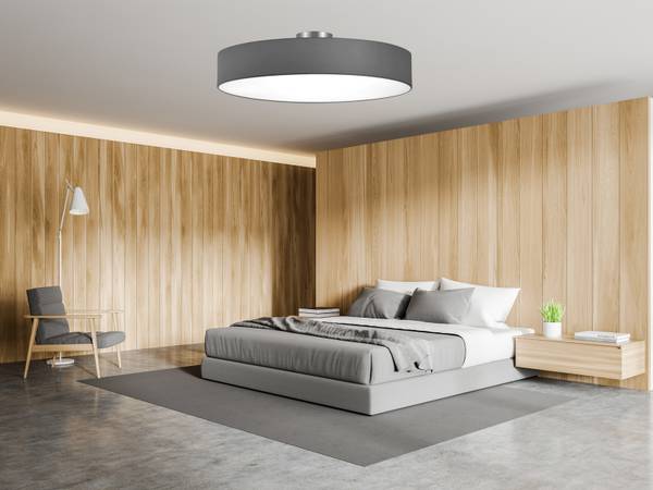 LED Deckenleuchte dimmbar Ø 50cm Grau - Silber