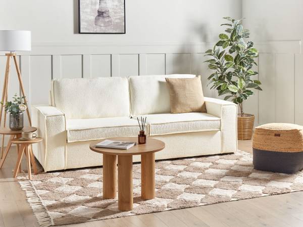 Sofa VUOKATTI 2-tlg Weiß - Naturfaser - 216 x 89 x 1 cm