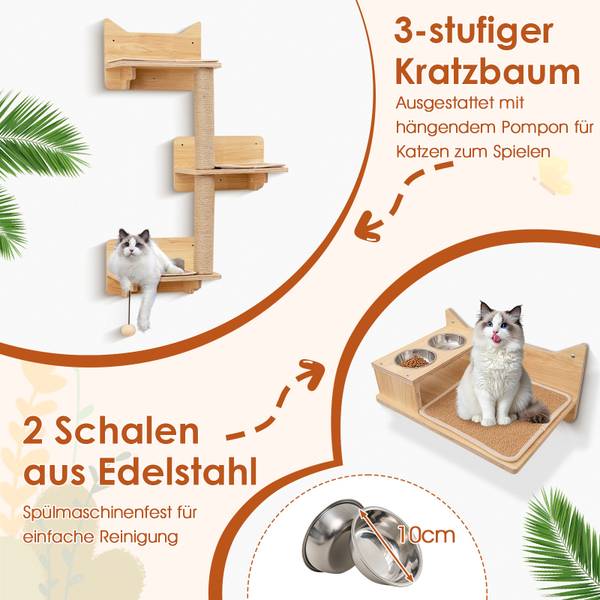 Kletterwand BH32563ZMDE(6-tlg.) Braun - Holzwerkstoff - 33 x 20 x 44 cm