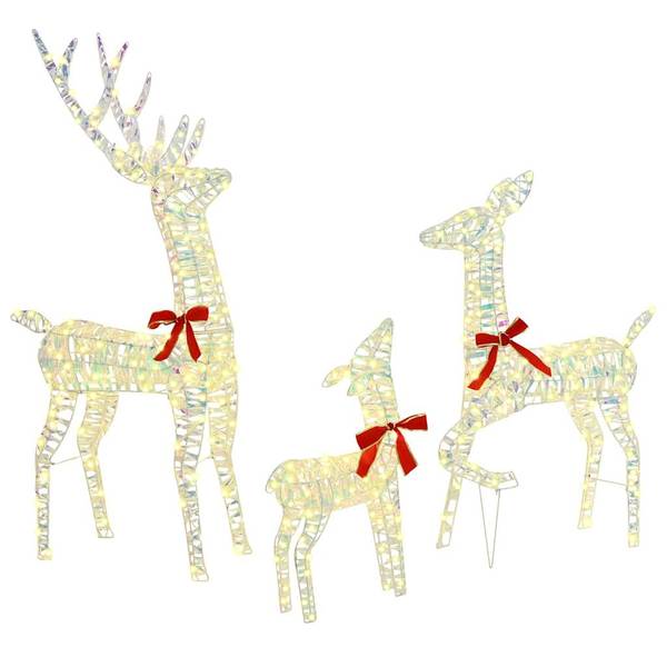 Rentiere Familie 42019050 3er Set Gelb - Kunststoff - 26 x 127 x 67 cm