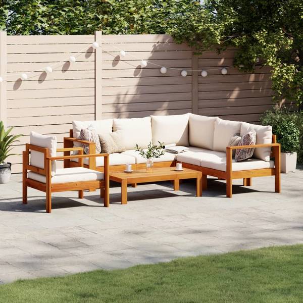 Garten Sofagarnitur 3033744-1 (5-teilig) Creme
