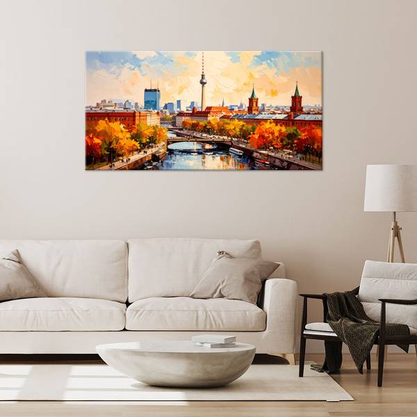 Leinwandbild Städte Architektur 1-Teilig 80 x 40 cm
