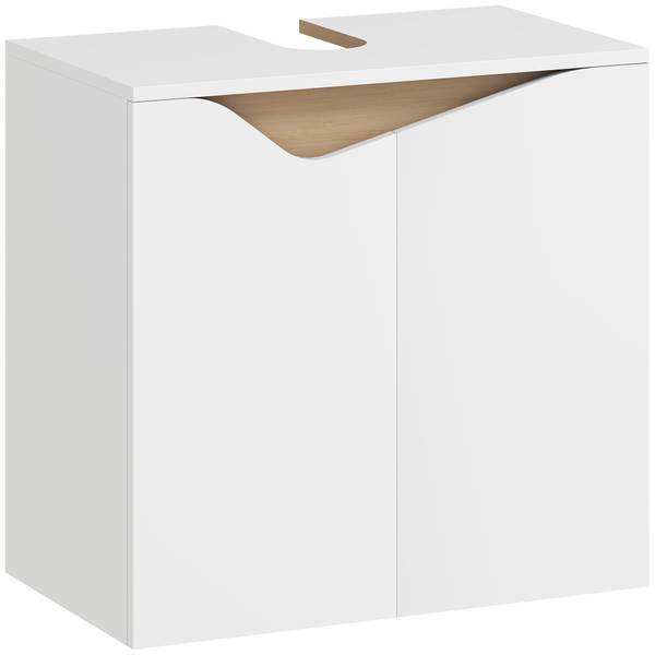 Waschbeckenunterschrank 834-904V90WT Weiß - Holzwerkstoff - 35 x 58 x 60 cm