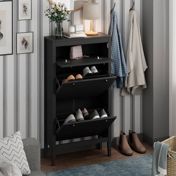 Schuhschrank Aron 54256 Schwarz