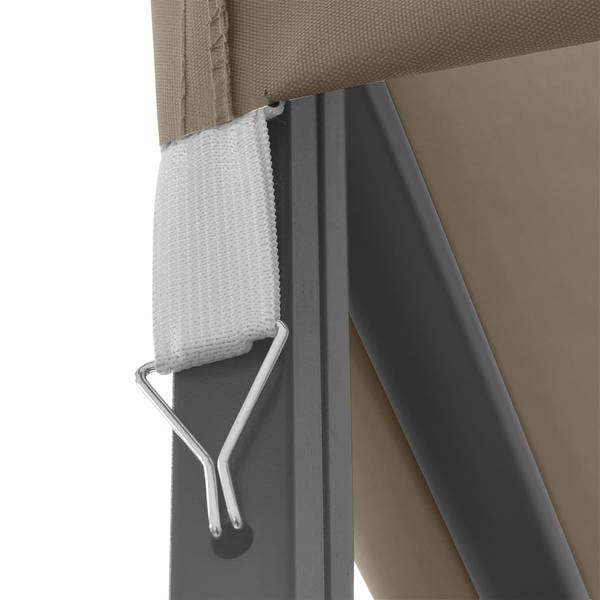 Gartenpavillon 3007852 Grau - Polyester - Stahl - 400 x 260 x 400 cm