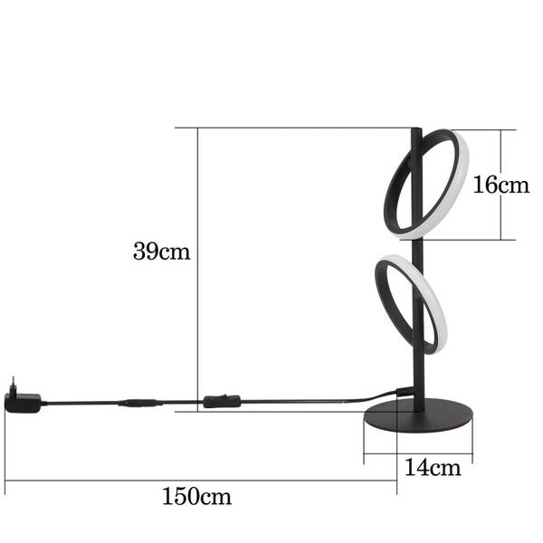 LED Tafellamp Cham II zwart