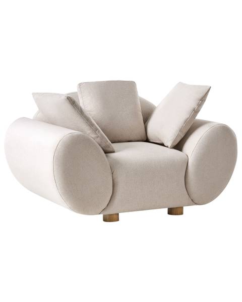 Sitzgruppe RINGEL 3-tlg Beige - Braun - Textil - 87 x 75 x 87 cm