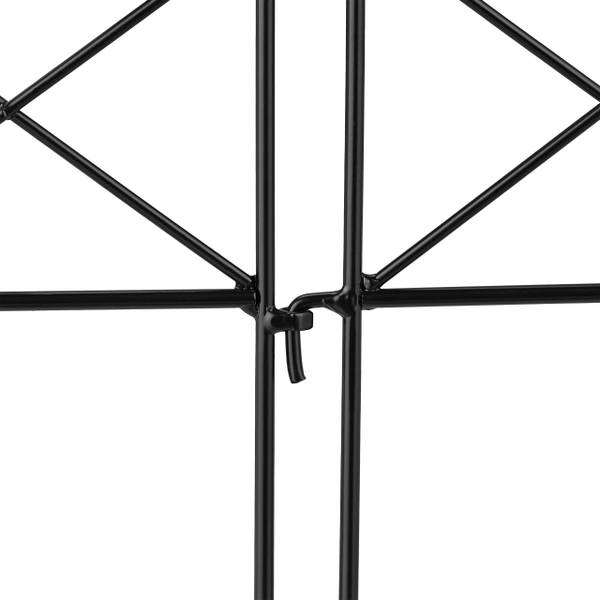 Barrière de jardin en métal à 6 éléments Noir - Fer - 55 x 40 x 1 cm