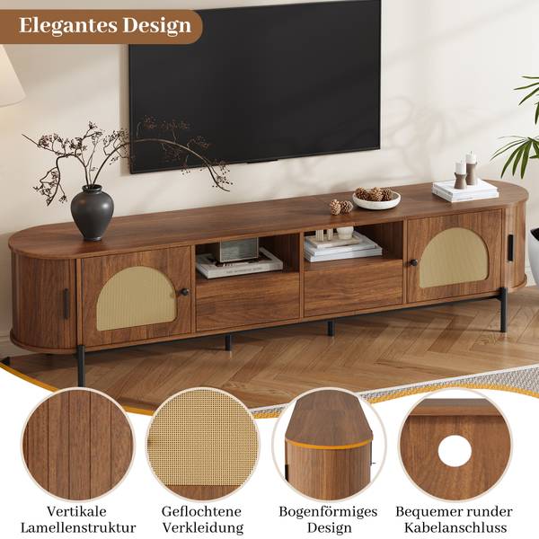 Tv-Lowboard BedFabricMax Walnuss