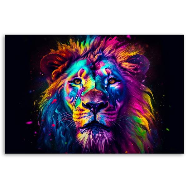 Wandbild löwenporträt ai 90 x 60 cm