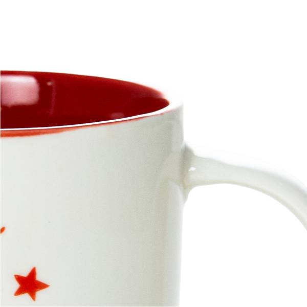 Becher Weihnachtsbecher Weiß - Keramik - 9 x 10 x 9 cm