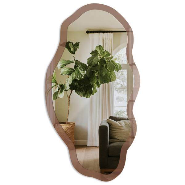 Wandspiegel Color brunneus Braun - Glas - 52 x 97 x 0 cm