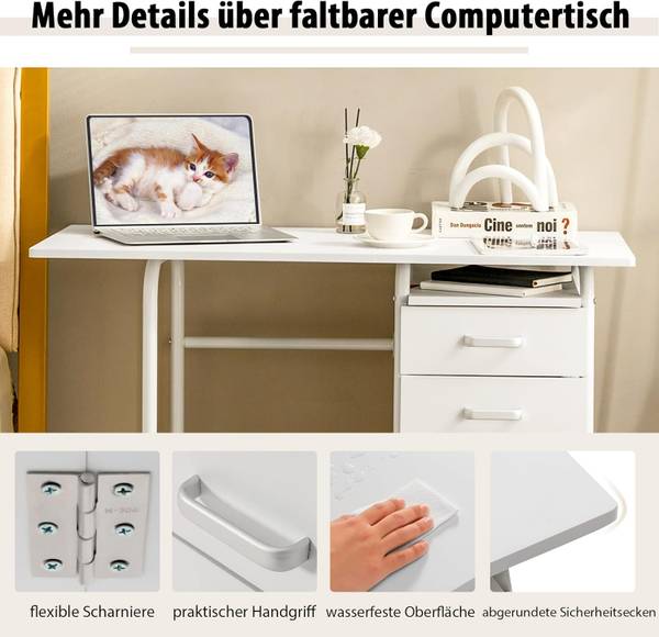 Computertisch CB10359 Weiß